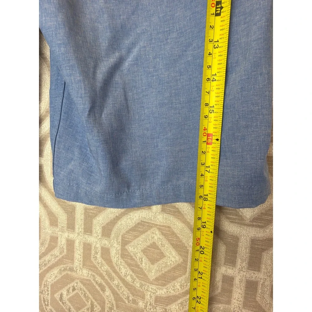 Hurley Boys Hybrid Walk Shorts Blue Heather Size L 14/16 Adjustable Waist